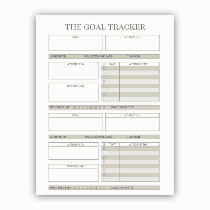 Ultimate Goal Tracker Template